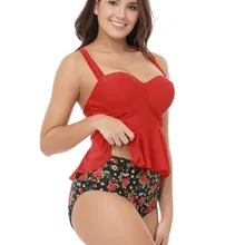 Ванный комплект Для женщин бикини набор бикини Feminino купальный костюм комплект бикини из двух предметов Высокая Талия 4XL Плавание одежда Для женщин