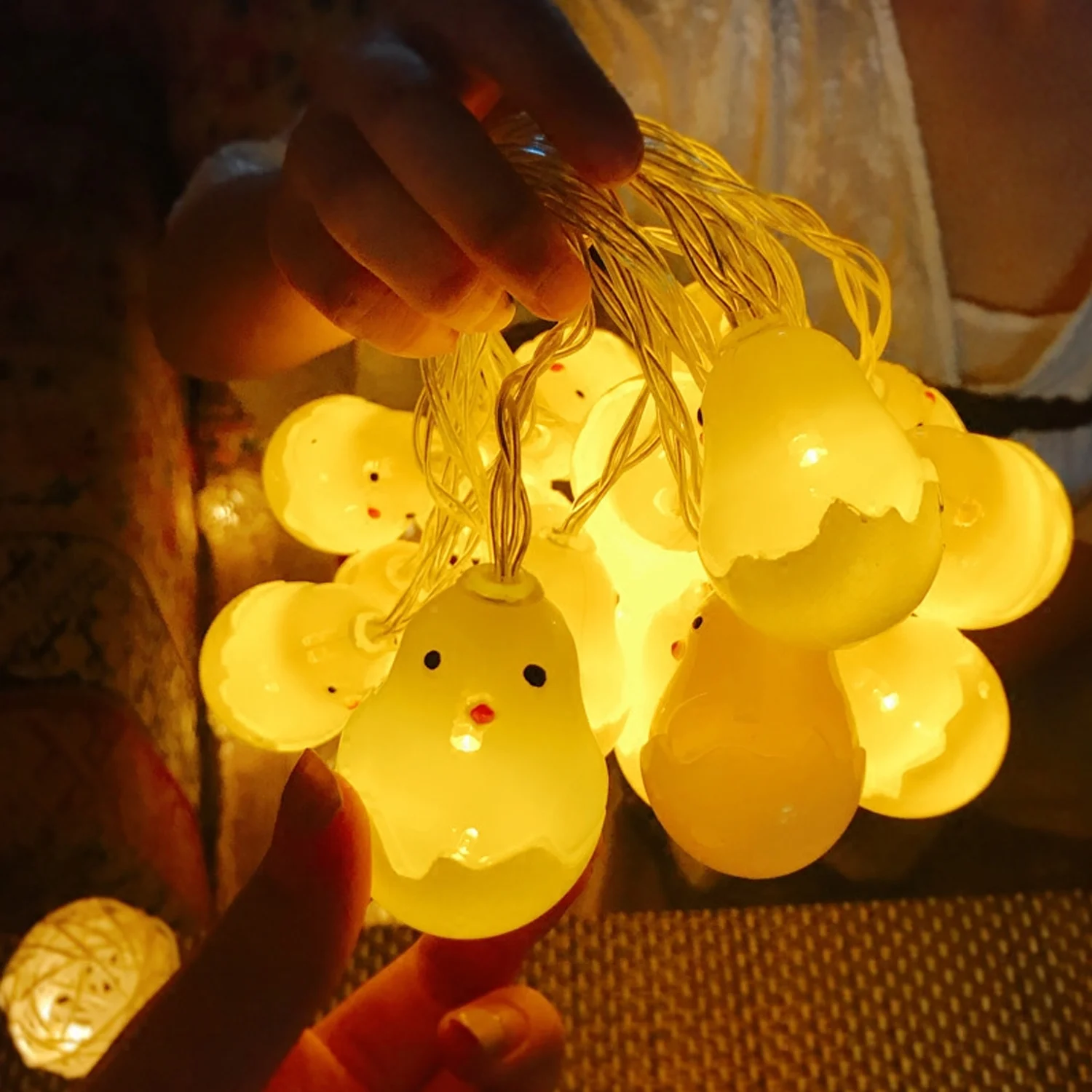 118 11 дюймов 20 LED на батарейках Funning Chicken String Lights игрушки для пасхальных праздников