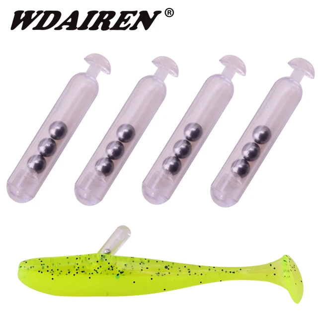 20pcs Plastic Fishing Lure Baits Rattles Insert Tube for Soft Worm Jig Fishing  Lure Fly Tie