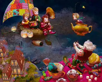 

Modern Art Victor Nizovtsev Canvas Prints oil painting Kids Room Christmas Decorations Wall Picture best Christmas gift vk37