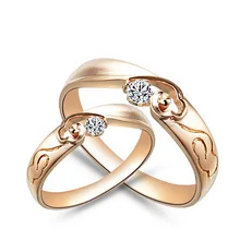 18K Yellow Gold Diamond Wedding Couple Ring Set for Bride Groom 0.07+0.06ct Natural Diamond Handmade Engraving Free DHL Shipping