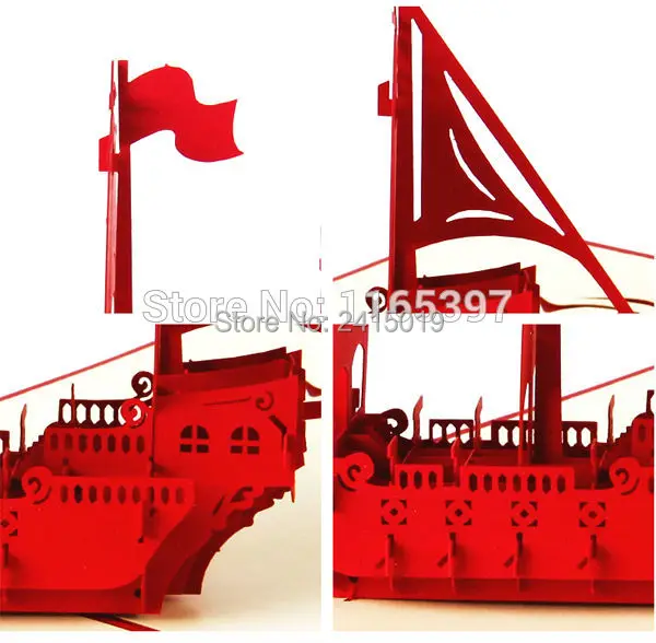  Free shipping 5pc/lot 13x16cm handmade exquisite 3D fold up greeting invitation card kids children  - 32728452967