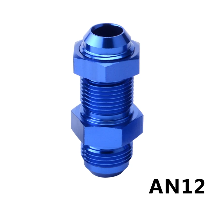 Злой energy-AN3-AN16 анозированный алюминиевый прямой мужской резьбовой термоперемычка расклешенные фитинги с разъемы с гайками конец шланга синий - Цвет: AN12