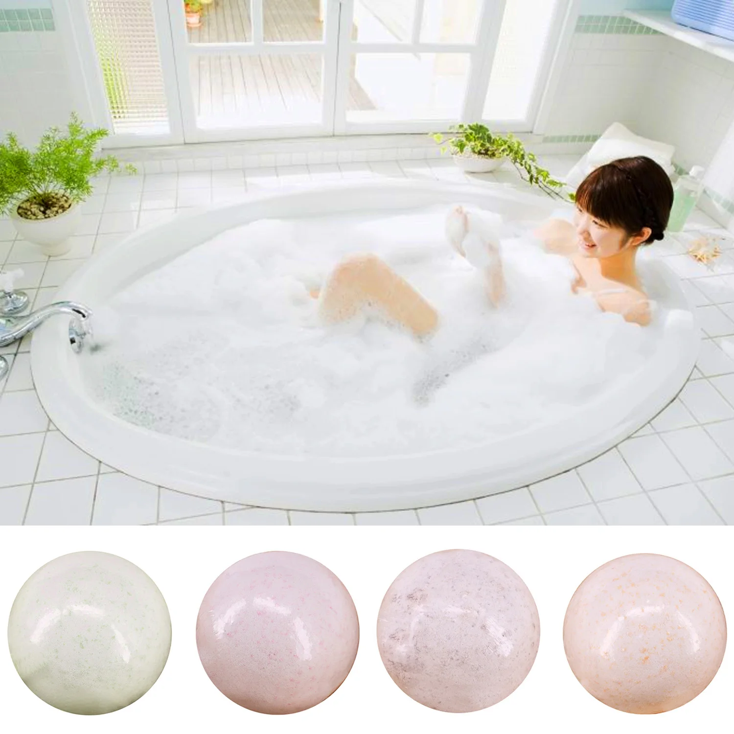

100g Natural Bath Bombs Fragrant Smell SPA Salt Ball Relax Stress Relief Bombs Bath Ball for Moisturizing Dry Skin Holiday Gift