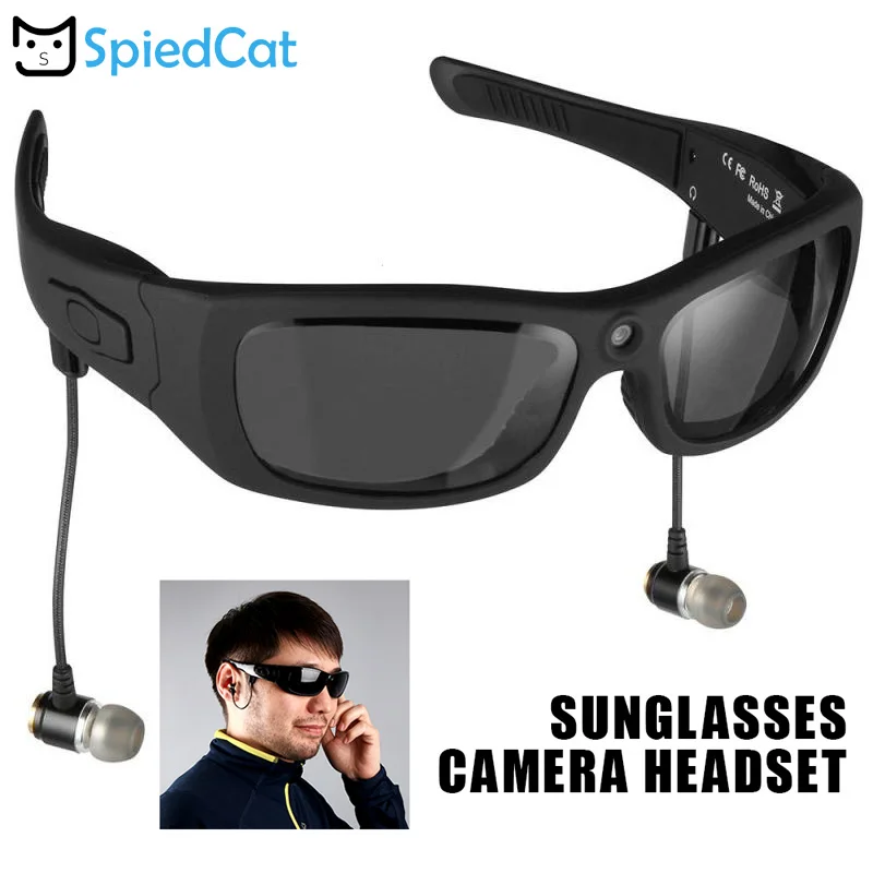 

HD Outdoor Sports Glasses with Bluetooth MP3 Player Camera DV Headset Sport Driving Forensics Recorder Polarized Lens Camcorders