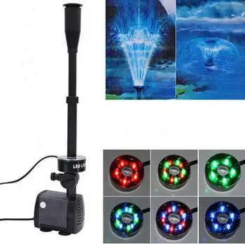 

color changing LED submersible water pump fountain pump fountain maker 40w 2000L/h for fish pond garden pool decorative pump