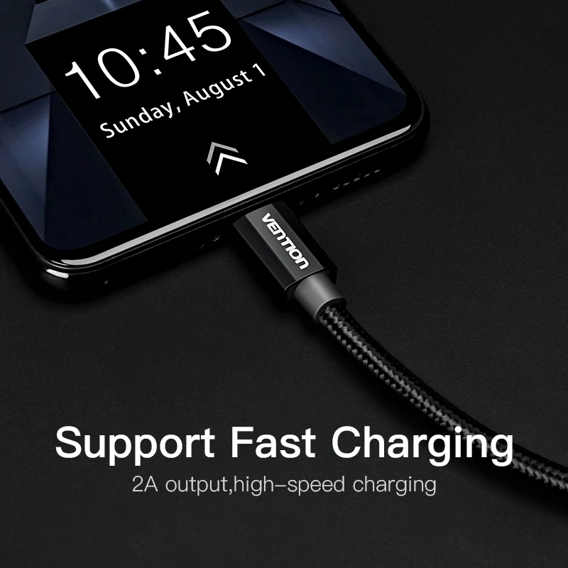 Micro USB кабель Vention 2A быстрая зарядка для Samsung Xiaomi usb передачи данных зарядный