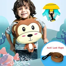 Мультфильм для малышей анти потерял рюкзак мультфильм Anti потерянный наручные ссылка детский школьный ребенок прогулки поводки Bag поводок ремня