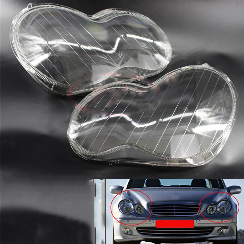 For Mercedes Benz W203 20012008 Car Headlight Headlamp Clear Lens Auto