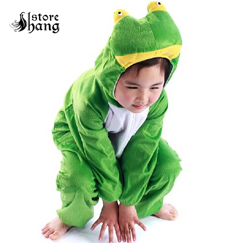 Kids Animal Onesie for Children Frog Costume Frog Prince Roleplay Fancy Dress Full Sleeve