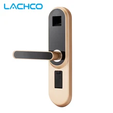 LACHCO Biometric Electronic Door Lock , Code, Key Touch Screen Digital Password Fingerprin Smart door Lock keyless entry L19013F digital electronic smart lever locks handle password passage entry satin chrome password lock