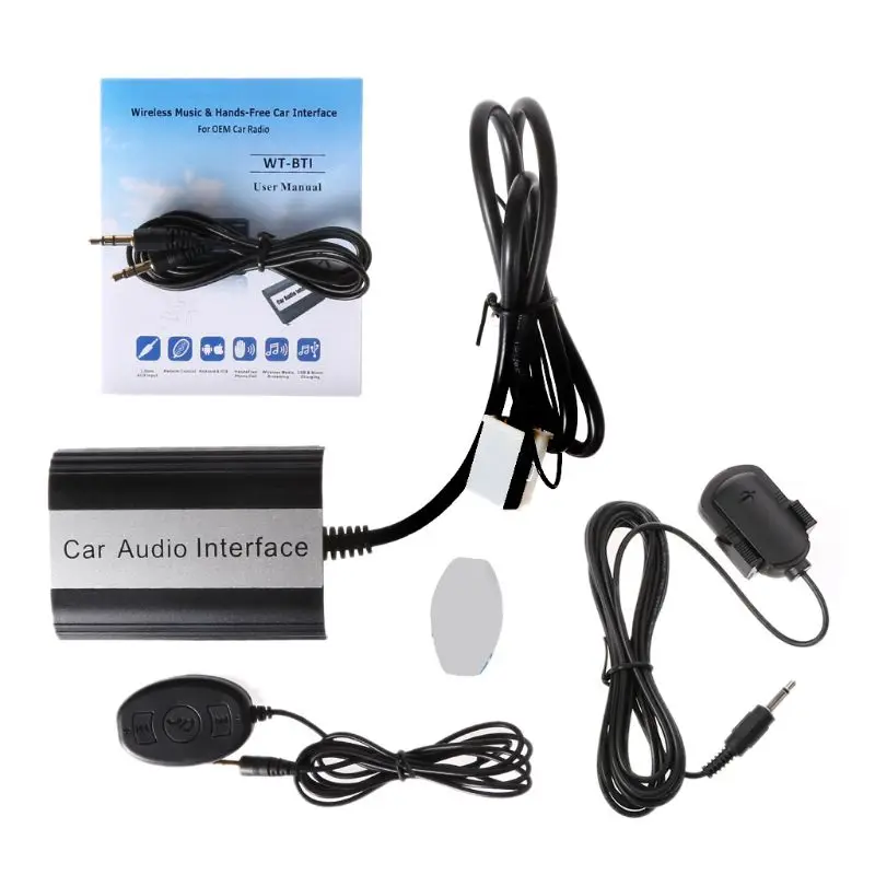 Handsfree автомобильный Bluetooth комплекты MP3 AUX адаптер интерфейс для VW Audi Skoda 12PIN