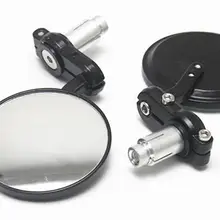 Мотоцикл Алюминиевый черный круглый ЧПУ зеркало заднего вида " Ручка Бар Конец 7/8" боковое зеркало