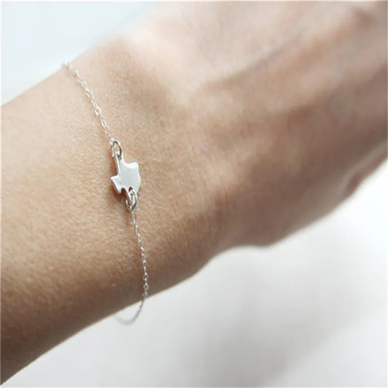 Daisies One Piece Simple Design Texas State Bracelet Usa Tx Daisies One Piece Simple Design Texas State Bracelet Usa Tx Map Geography Bracelets In Chain Link From Jewelry