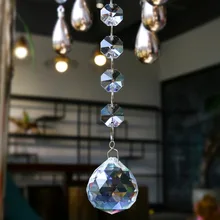 H & D хрустальные Восьмиугольные бусины Suncatcher, радужная подвесная люстра, шаровые призмы, свисающие 30 мм, домашние свадебные украшения, аксессуары H & D хрустальные Восьмиугольные бусины Suncatcher, радужная подвесная люстра, шаровые призмы, свисающие 30 мм, домашние свадебные украшения, аксессуары