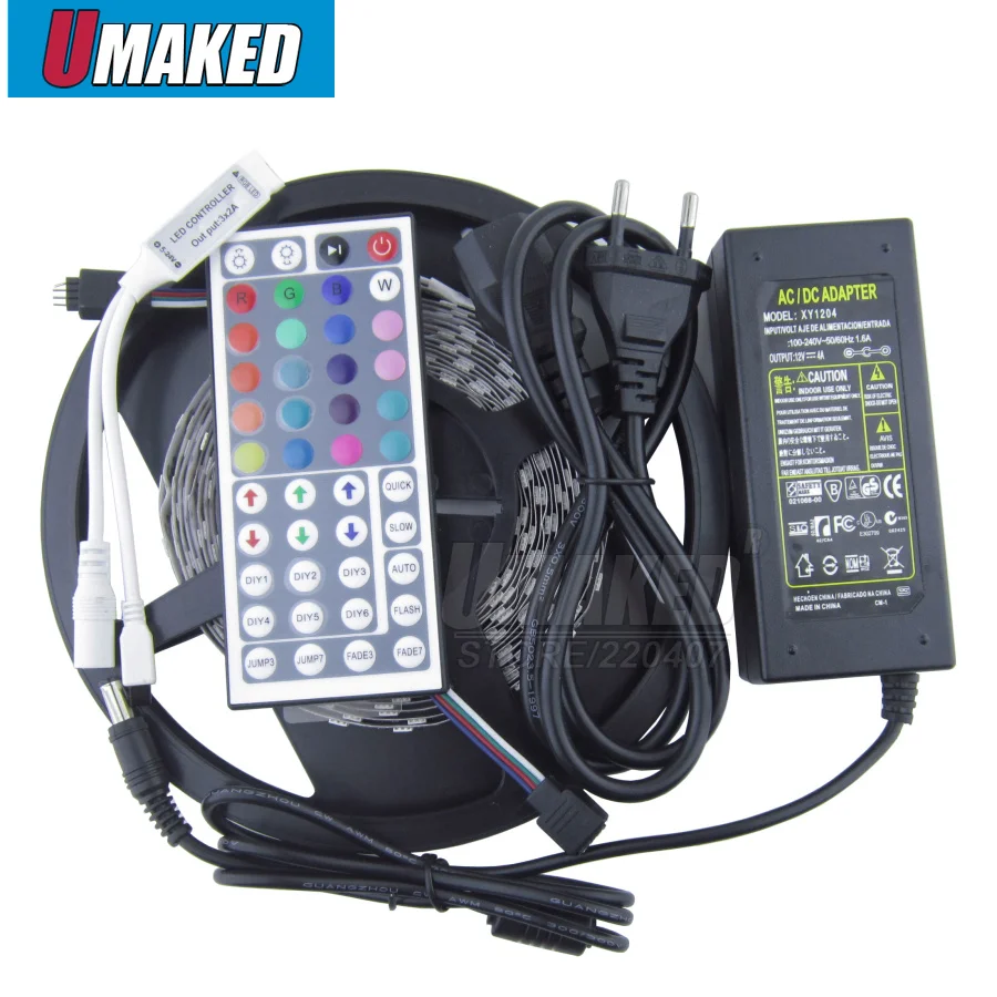 10 комплектов Водонепроницаемая светодиодная лента RGB 5050 SMD 60LED/M DC12V flexibe