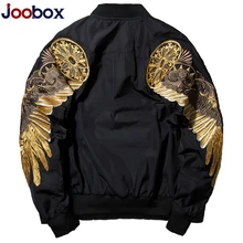 JOOBOX Ma1 куртка-бомбер новая весна осень черный ангел крыло вышивка куртка-бомбер тонкая куртка Мужская хип-хоп пальто мода Streetwe куртка мужская