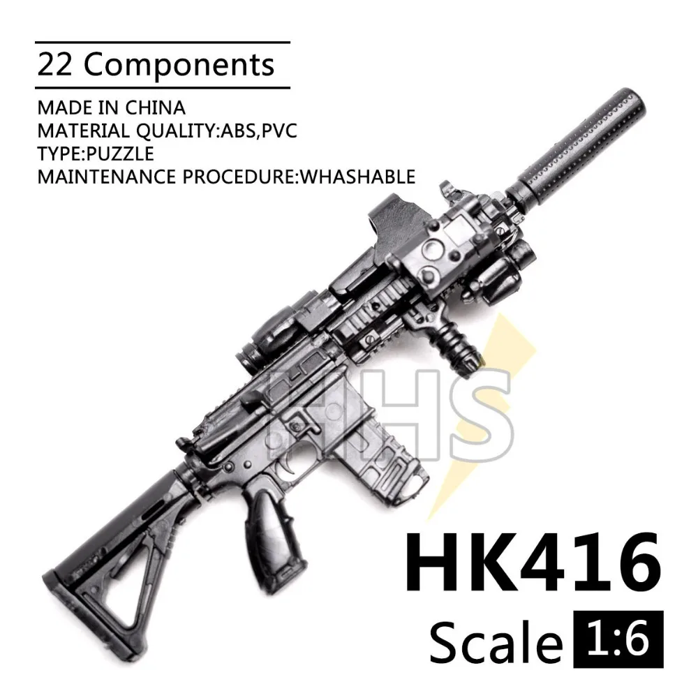

1:6 1/6 Scale Assemble Action Figures Rifle HK416 Model Gun 1/100 Soldier Parts & Components Can Use For Bandai Gundam Model Toy