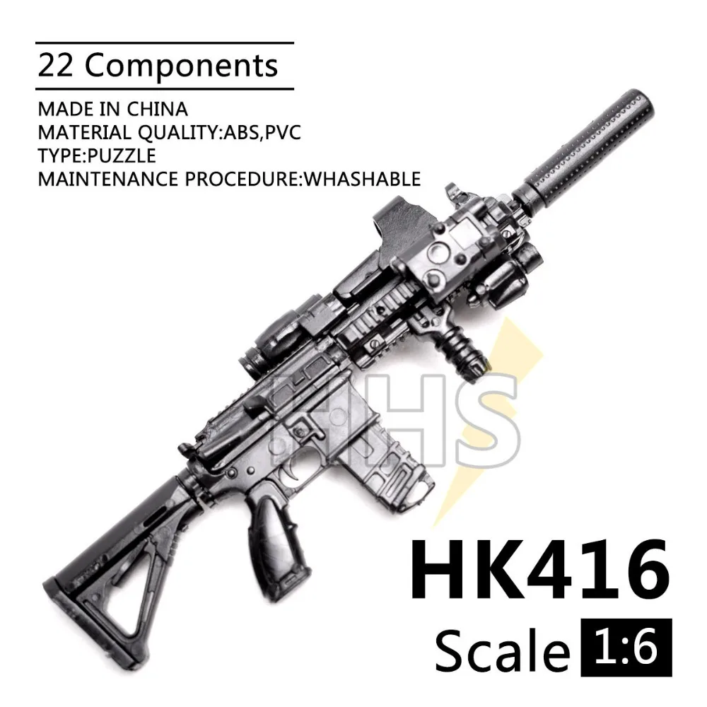 Échelle 1/6 jouet fusil-Noir fusil d'assaut HK-416 