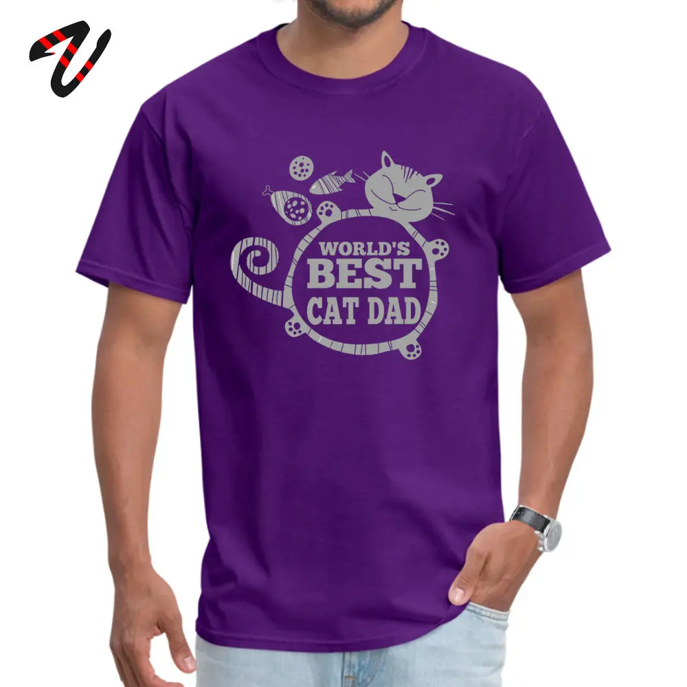  Men's T-Shirt Best Cat Daddy Print Tees 100% Cotton Crew Neck Short Sleeve Casual Tops Shirt NEW YEAR DAY Drop Shipping Best Cat Daddy20234 purple
