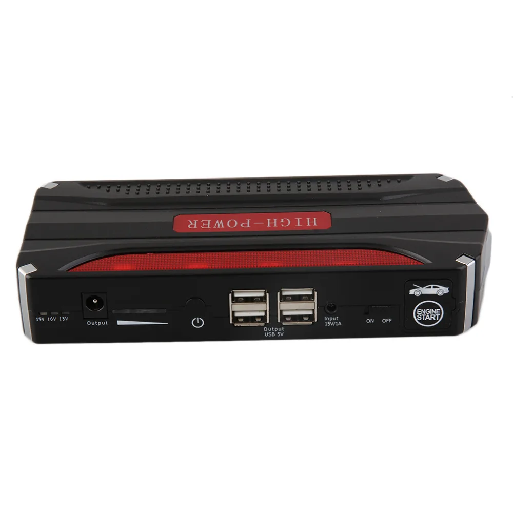 Multifunctional 68800mah Car Jump Starter 12V 4 USB Mini Power Bank for Emergency Start Chargable Battery
