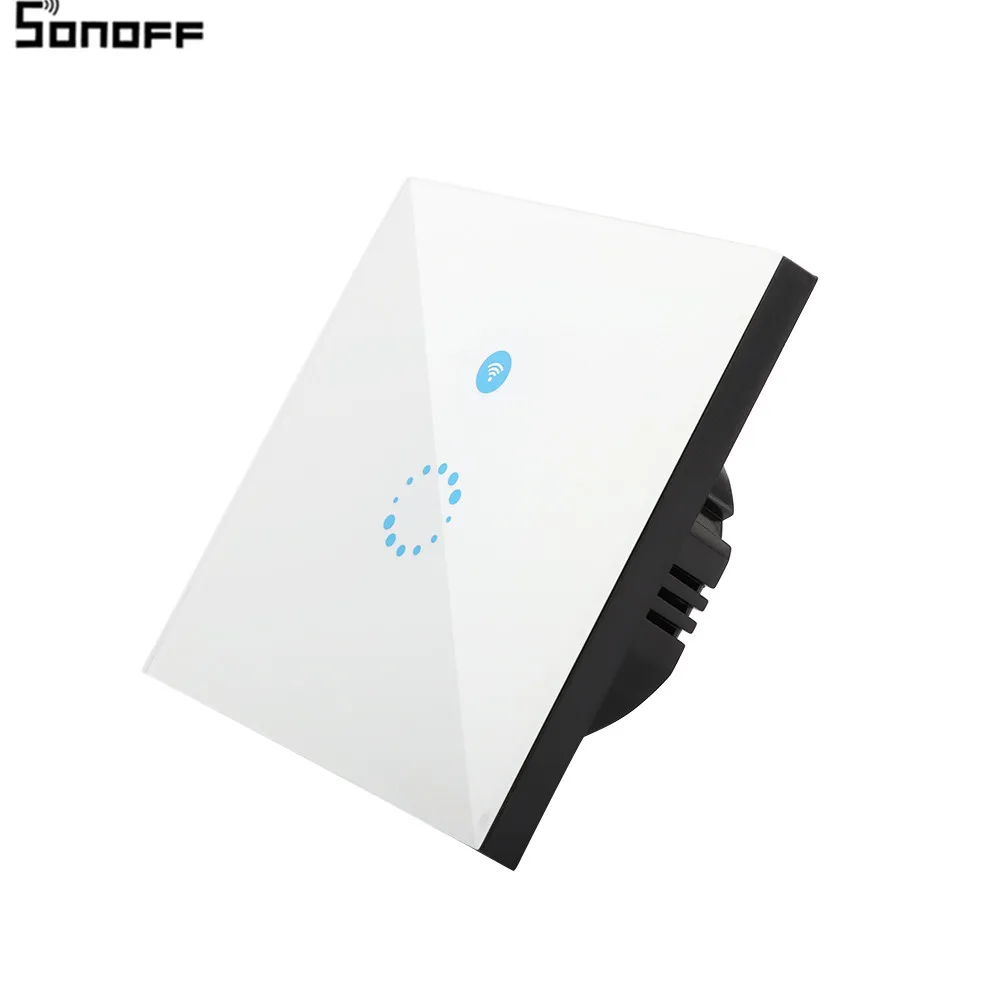 Itead Sonoff Touch Wifi Switch Eu Us Luxury Glass 1 Gang 1way Wall Wireless Timing Switch Remote