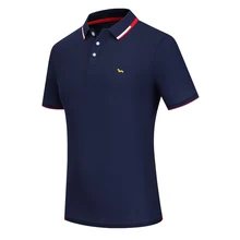 Новая мужская рубашка с короткими рукавами, с вышивкой, из хлопка, повседневная, модная, поло, мужская рубашка, однотонная, дышащая блузка мягкого силуэта