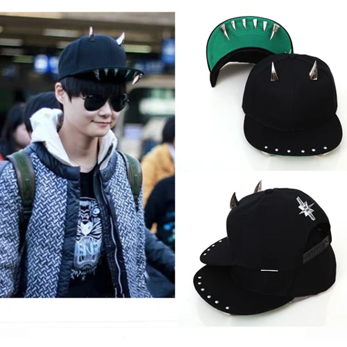 baseball cap with horns