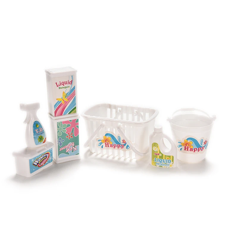 7 Pcs/Set Cleaning Sets Fashion Cleaning Supplies Dollhouse Doll Accessories for Barbie-in Dolls