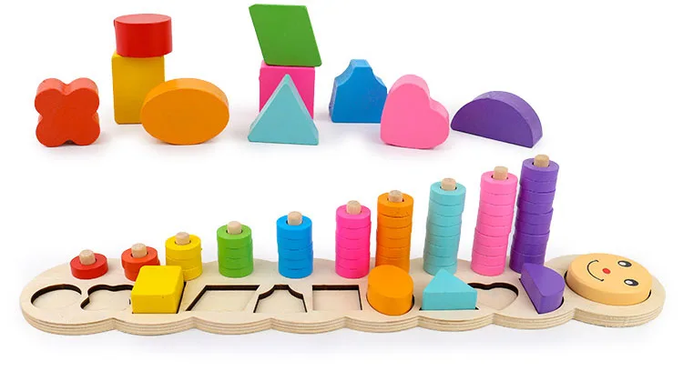 Новые Деревянные игрушки Монтессори материалы обучения Количество номера, соответствующие цифровой Форма матч раннего образования
