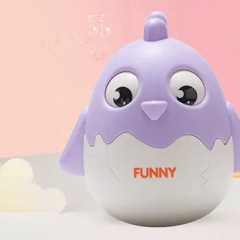 

Toddler Baby Toy Cartoon Tumbler Rattle Tumbler Teether 0-10T Non-Toxic Plastic Durable Room Feeding Product Music Anti-Fall
