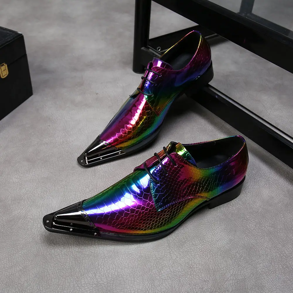 

Luxury mens dress shoes iron pointed toe oxford shoes for men wedding loafers mens italian leather shoes flats size 13