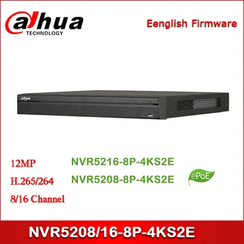 

Dahua POE NVR NVR5208-8P-4KS2E NVR5216-8P-4KS2E 8/16 Channel 1U 8PoE 4K&H.265 Pro Network Video Recorder