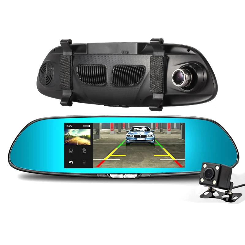 

Dash Cam Car DVR Full HD 1080P 7.0 Inch IPS Touch Video Recorder Camera Dual Lens Rear View Camera Auto Registrator Accessories