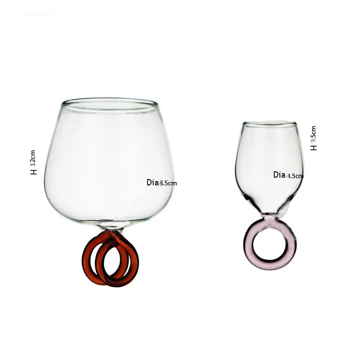 Red wine glass holiday party supplies Creative Rings