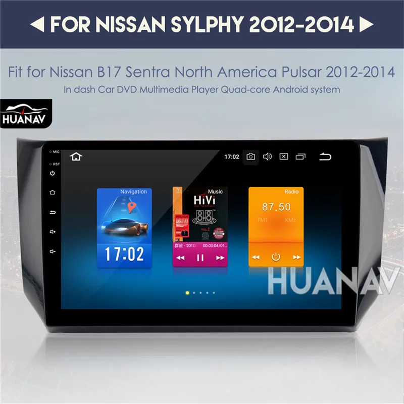 Discount IN Dash Car GPS navigation for Nissan Sylphy B17 Sentra Android 8.0 10.2 Big IPS screen multimedia auto stereo no dvd player 1