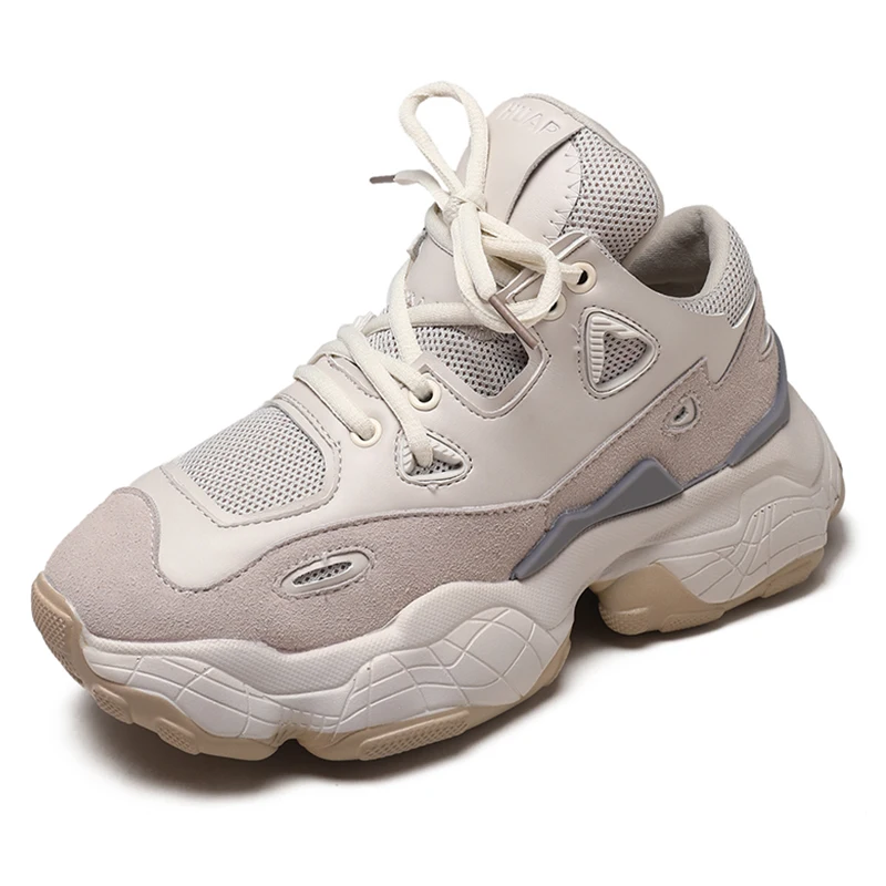 

2019 Spring Chunky Sneakers Women Casual Dad Shoes Woman Vulcanize Shoes Female Comfortable Platform Shoes Leisure Footwears