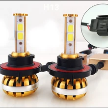 1 комплект 12000LM 60 Вт H13 Шина CAN автомобиль светодиод Фара COB чип высокой ближнего и дальнего света HB1 9004 HB5 9007 H4 HB3 9003 Hi/короче спереди и длиннее сзади) противотуманные лампы для фар