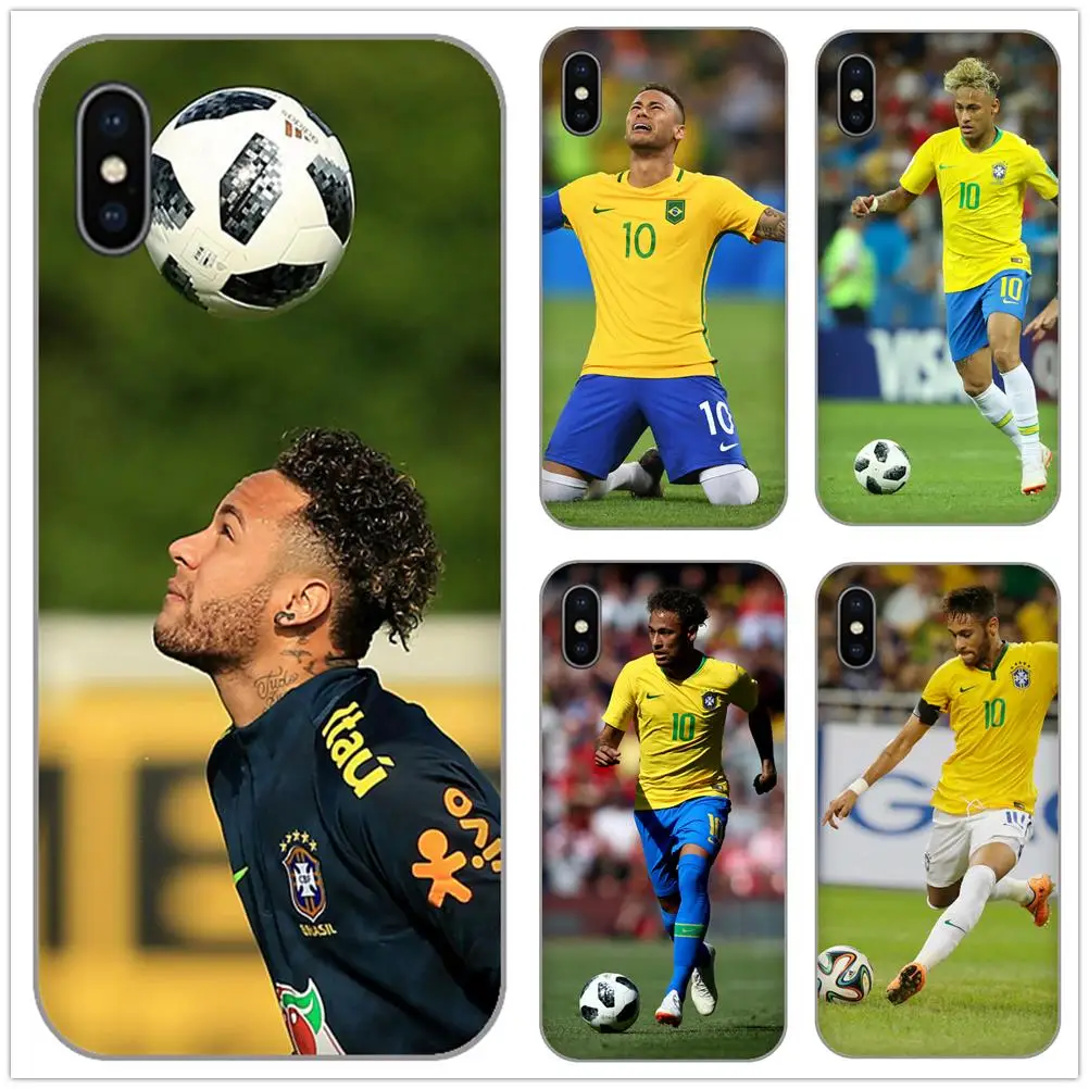 

Brazil Football JR Neymar Kylian Mbappe Phone Case For iPhone4 5S 5C SE 5 Max XR XS 6 6S 7 8 Plus X Soft TPU Shell