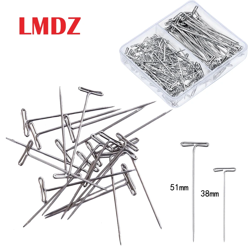 LMDZ 110pcs/lot T pins for craft jewelry knitting sewing craft Mix Size
