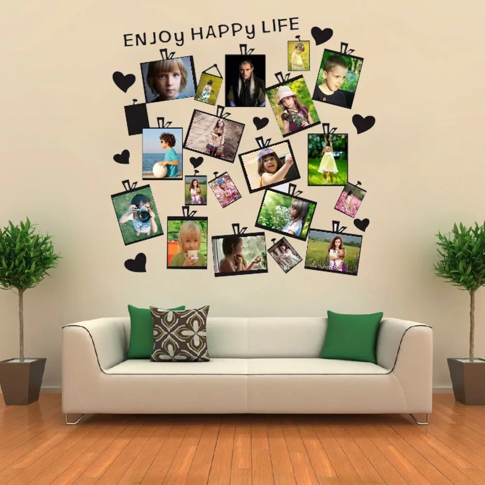 20Pcs Family Picture Photo Frame Wall Sticker Removable Mural Home