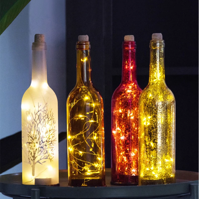 

Copper Wire String Light Romantic Creative Bottle Cork lights Fairy Night lamp For Valentine's Day Wedding Party Home Decoration