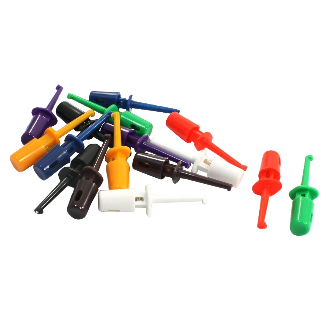

Promotion! 8 Pair Colored Plastic Covered Insulation Testing Lead Hook Clip Clamp