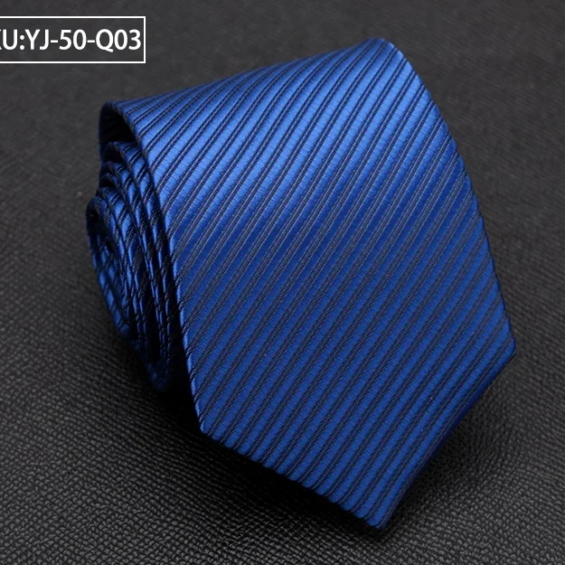Мужские галстуки в полоску жаккардовые Аксессуары для галстуков модный дизайн галстук для шеи мужской формальный деловой свадебный подарок Gravatas - Цвет: YJ-50-Q03