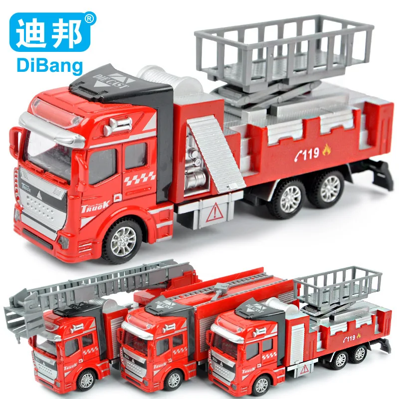 

19cm*9cm*5.5CM Children's Toy 1:48 Boomerang Alloy Car Model diecasts Rescue Vehicles Ladder Truck Water Paoche Holiday Gifts