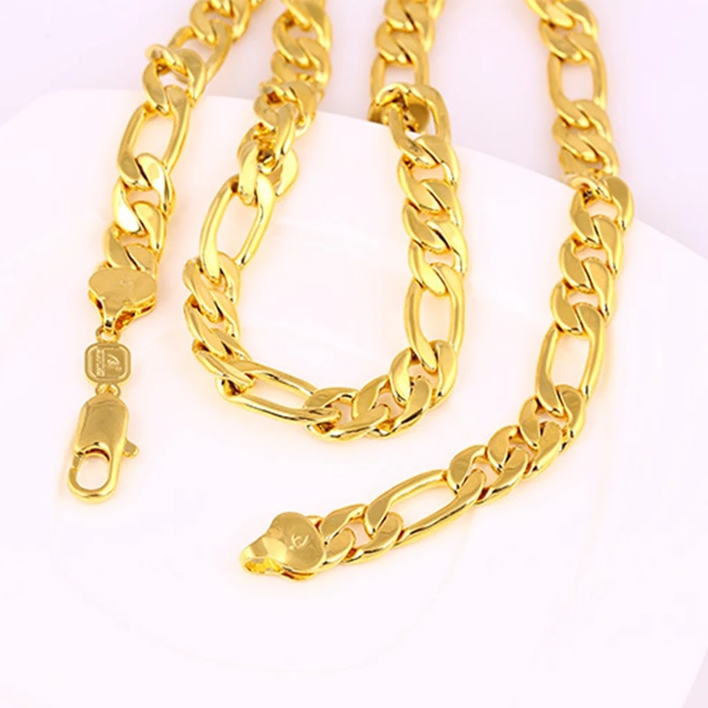 

Classic Figaro Chain Yellow Gold Filled Mens Necklace Chain