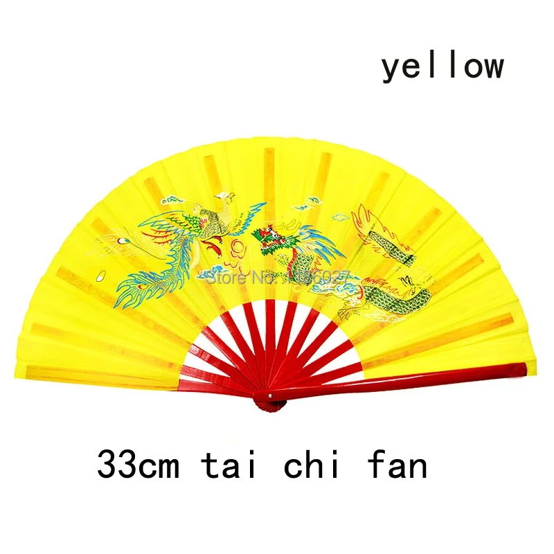 33 см bamboo tai chi fan левая рука и правая рука, китайский кунг-фу вентилятор \ боевое искусство вентилятор, использование фитнеса или группового представления
