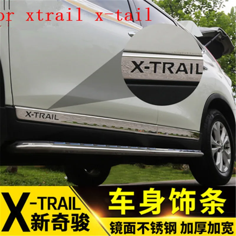 

CHROME SIDE DOOR BODY MOLDING TRIM COVER LINE GARNISH PROTECTOR ACCESSORIES FOR Nissan xtrail x-tail x trail T32 2014-2018