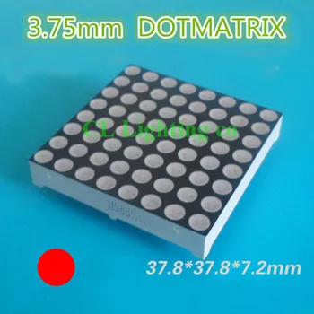 

10Pcs/lot Wholesale 8*8 Dots Red Light LEDs Dot Matrix Display 3.75mm digital display Row Common Anode
