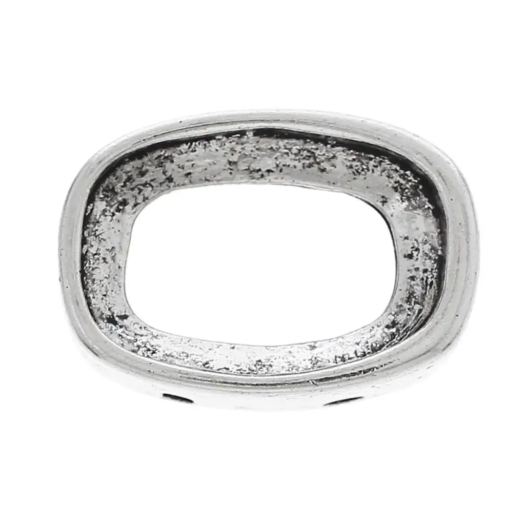 

DoreenBeads Zinc metal alloy Connectors Rectangle Antique Silver Cabochon Settings(Fits 20mm x 14mm)23mm x 17mm ,2 PCs 2016 new